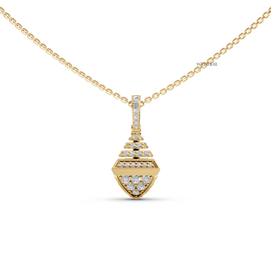 Minimalist Round Cut Lab Diamond Pendant Necklace