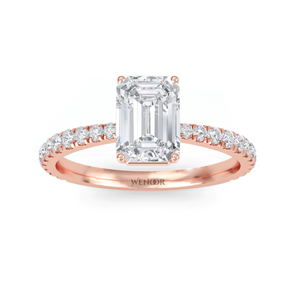 At Wenoor Emerald Cut Lab Grown Diamond Ring – 2ct Ethical Solitaire in  Gold | Sustainable Luxury