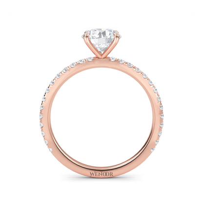 Exquisite Round Cut Lab Grown Diamond  Engagement Ring with Accent Setting – At Wenoor
