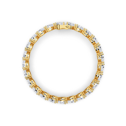 Elegant heart shaped diamond tennis bracelet in rose gold - perfect anniversary gift with ethical lab grown stones