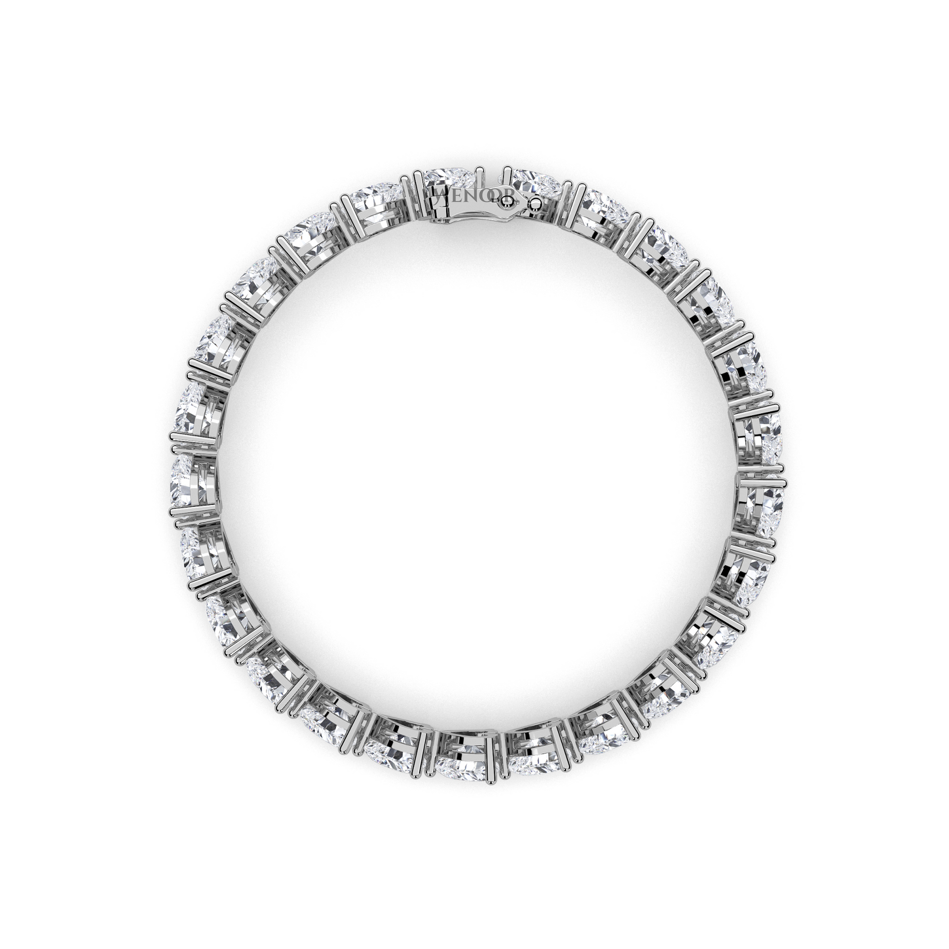 Elegant heart shaped diamond tennis bracelet in rose gold - perfect anniversary gift with ethical lab grown stones