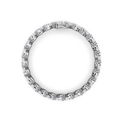 Elegant heart shaped diamond tennis bracelet in rose gold - perfect anniversary gift with ethical lab grown stones