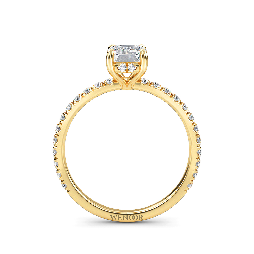 emerald cut lab grown diamond engagement rings​ for women's