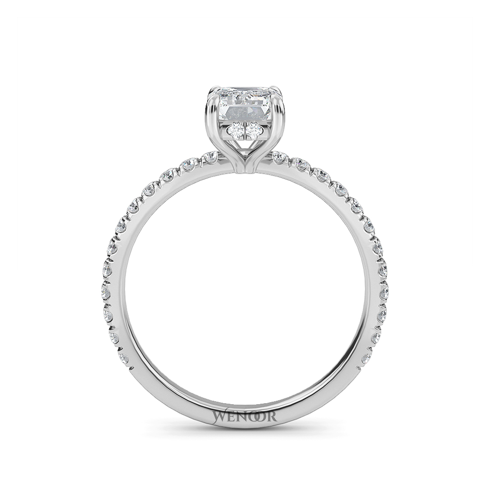 emerald cut lab grown diamond engagement rings​ for women's