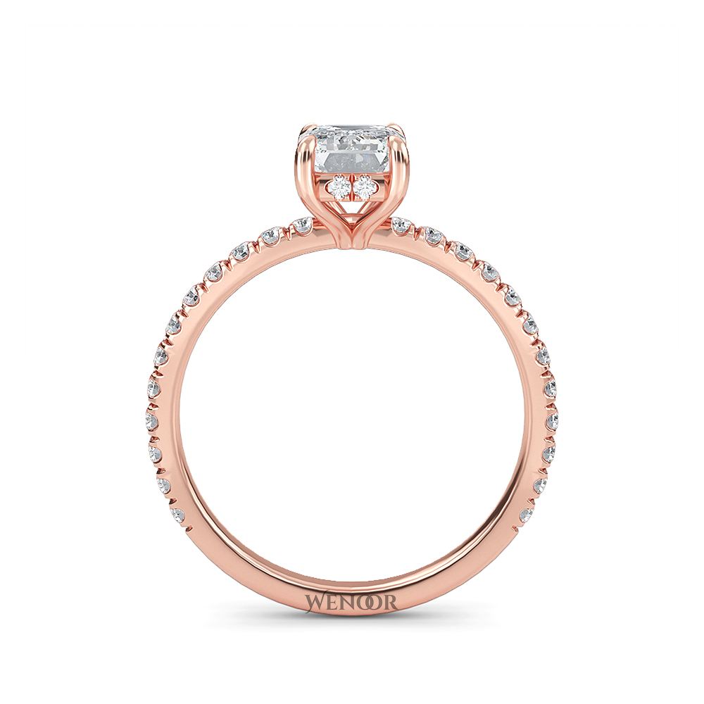 emerald cut lab grown diamond engagement rings​ for women's