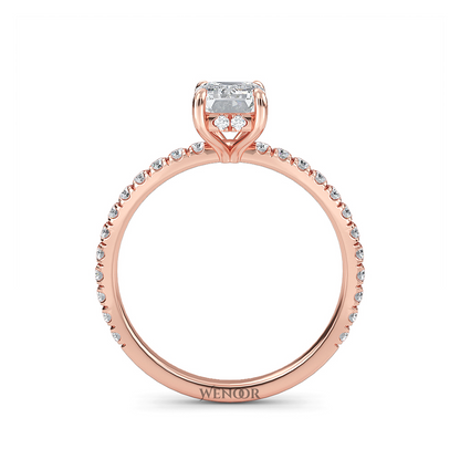 emerald cut lab grown diamond engagement rings​ for women's