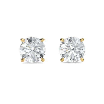 round brilliant lab diamond stud earrings - At Wenoor