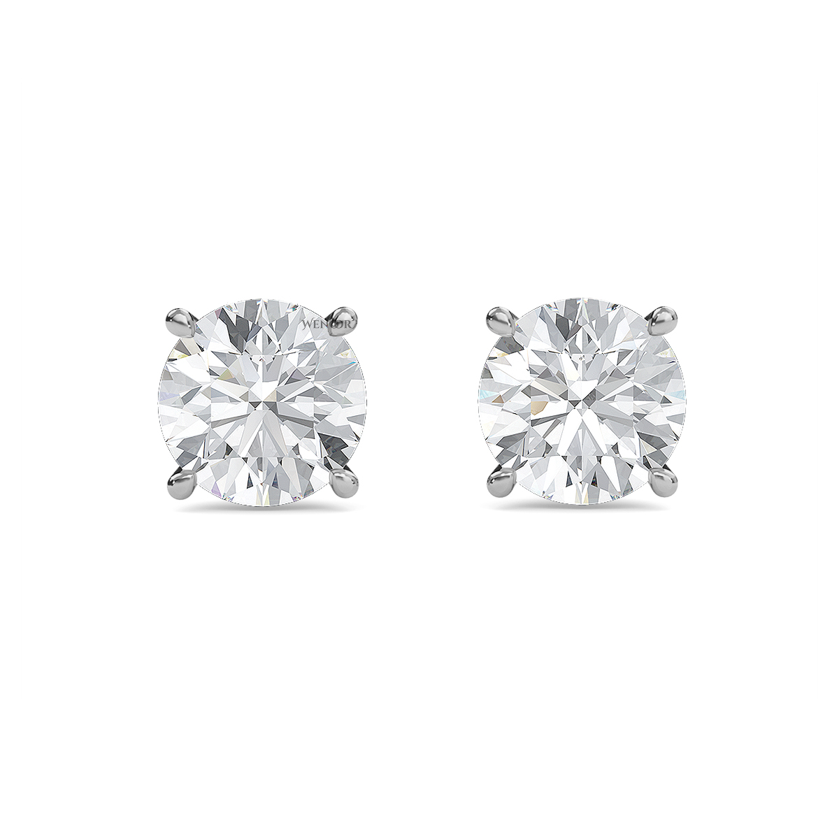 round brilliant lab diamond stud earrings - At Wenoor