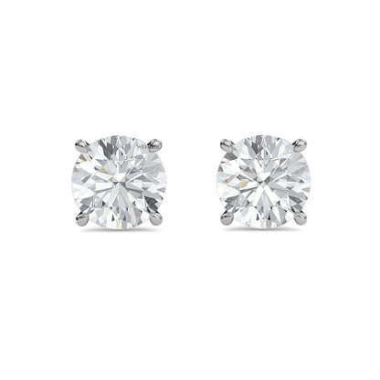 round brilliant lab diamond stud earrings - At Wenoor