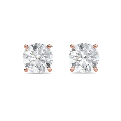 round brilliant lab diamond stud earrings - At Wenoor