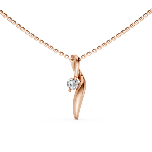 Amelia Lab-Grown Diamond Necklace Round Cut Solitaire Pendent