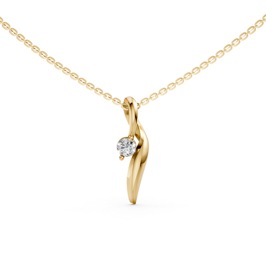 Amelia Lab-Grown Diamond Necklace Round Cut Solitaire Pendent