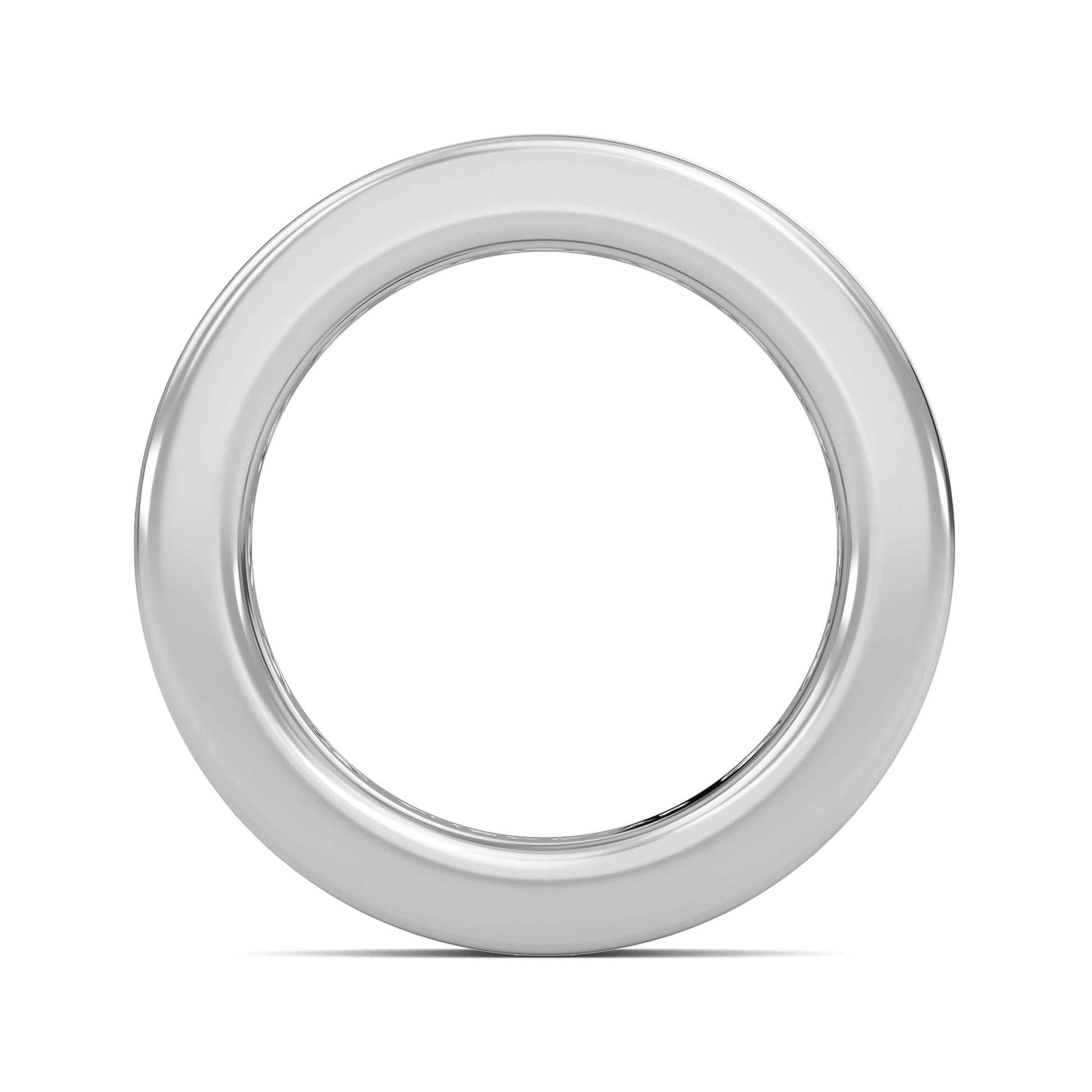Serenity Round cut lab grown diamond Channel Set Eternity band White Gold ring for women - elegant and sustainable jewelry by Wenoor