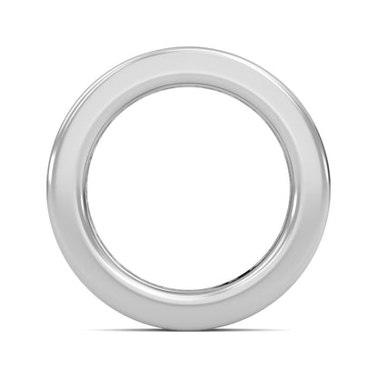 Serenity Round cut lab grown diamond Channel Set Eternity band White Gold ring for women - elegant and sustainable jewelry by Wenoor