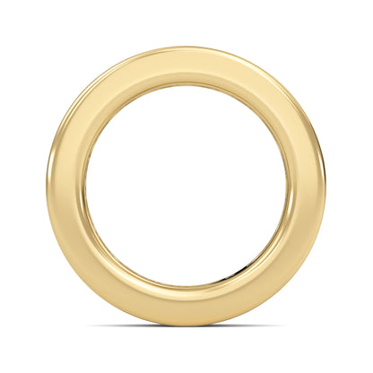 Serenity Round cut lab grown diamond Channel Set Eternity band Yellow Gold ring for women - elegant and sustainable jewelry by Wenoor