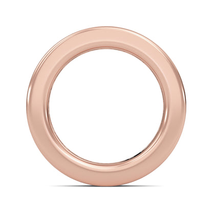 Serenity Round cut lab grown diamond Channel Set Eternity band rose Gold ring for women - elegant and sustainable jewelry by Wenoor