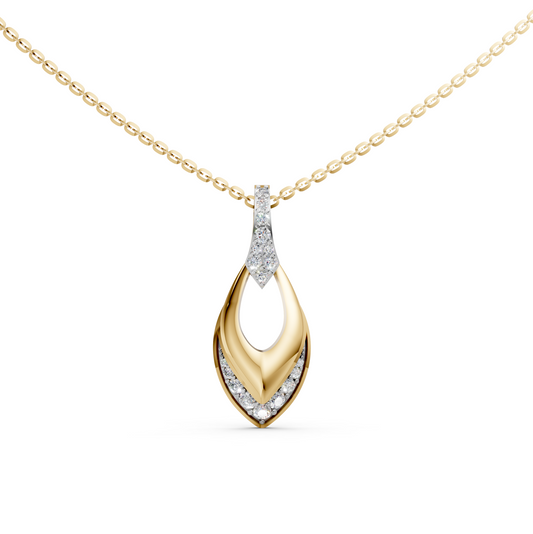 Veronica Round Lab-Grown Diamonds Pendant Necklace in 14K Gold