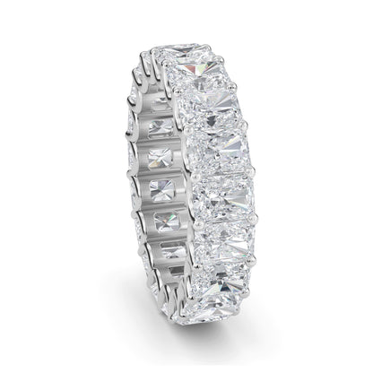 Finley Radiant cut lab-grown diamond U Prong eternity White Gold band ring for women - elegant and sustainable jewelry by Wenoor