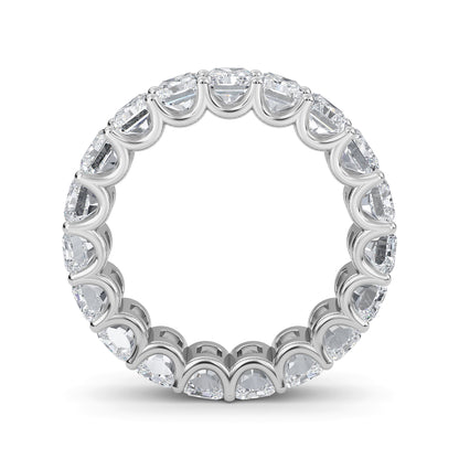 Finley Radiant cut lab-grown diamond U Prong eternity White Gold band ring for women - elegant and sustainable jewelry by Wenoor