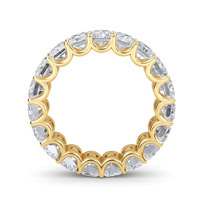 Finley Radiant cut lab-grown diamond U Prong eternity White Gold band ring for women - elegant and sustainable jewelry by Wenoor