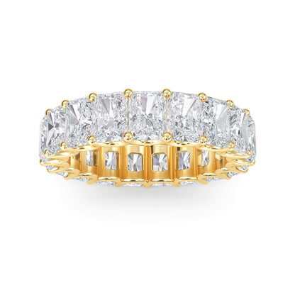 Finley Radiant cut lab-grown diamond U Prong eternity White Gold band ring for women - elegant and sustainable jewelry by Wenoor