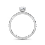 Oval Lab Grown Diamond Engagement Ring Oval Lab Diamond Anniversary Ring Oval Brilliant Lab Diamond Ring Oval Accent Proposal Ring for Her