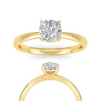 Cushion cut diamond Engagement Ring Unique Vintage 2 Carat Lab Grown Diamond Engagement Ring 14K Solid Gold IGI Certified Diamond Ring