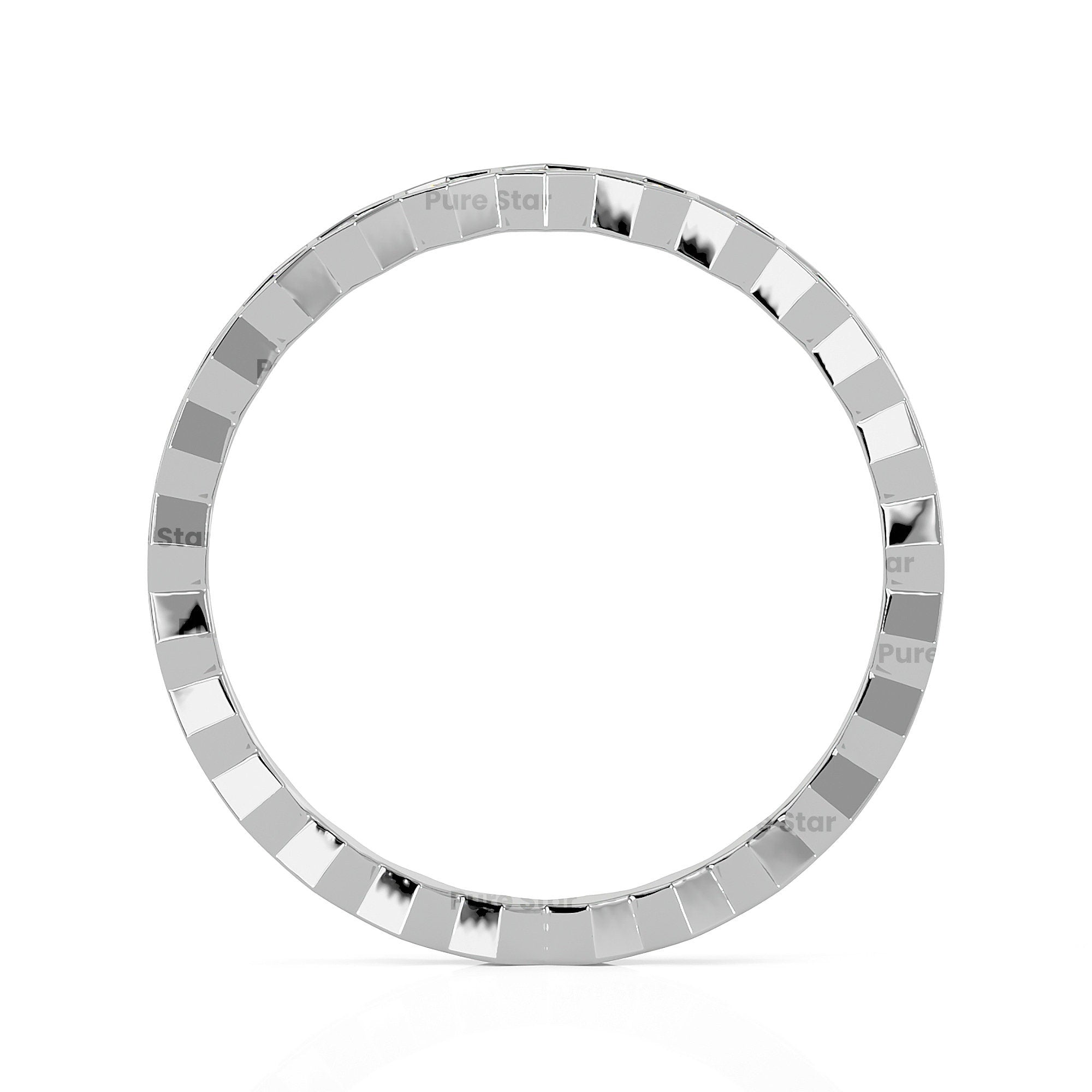 Full Eternity Wedding Band Real Lab Grown Diamond Ring Round Cut Diamond Stacking Ring Minimalist Stackable Ring for Women Anniversary Gifts