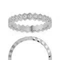 Full Eternity Wedding Band Real Lab Grown Diamond Ring Round Cut Diamond Stacking Ring Minimalist Stackable Ring for Women Anniversary Gifts