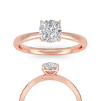 Cushion cut diamond Engagement Ring Unique Vintage 2 Carat Lab Grown Diamond Engagement Ring 14K Solid Gold IGI Certified Diamond Ring