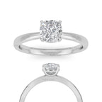 Cushion cut diamond Engagement Ring Unique Vintage 2 Carat Lab Grown Diamond Engagement Ring 14K Solid Gold IGI Certified Diamond Ring
