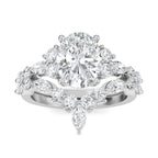 Oval Lab Grown Diamond Ring | Twist Setting CVD Oval Cut Engagement Ring | Luxury Anniversary Ring for Women