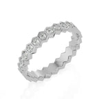 Full Eternity Wedding Band Real Lab Grown Diamond Ring Round Cut Diamond Stacking Ring Minimalist Stackable Ring for Women Anniversary Gifts