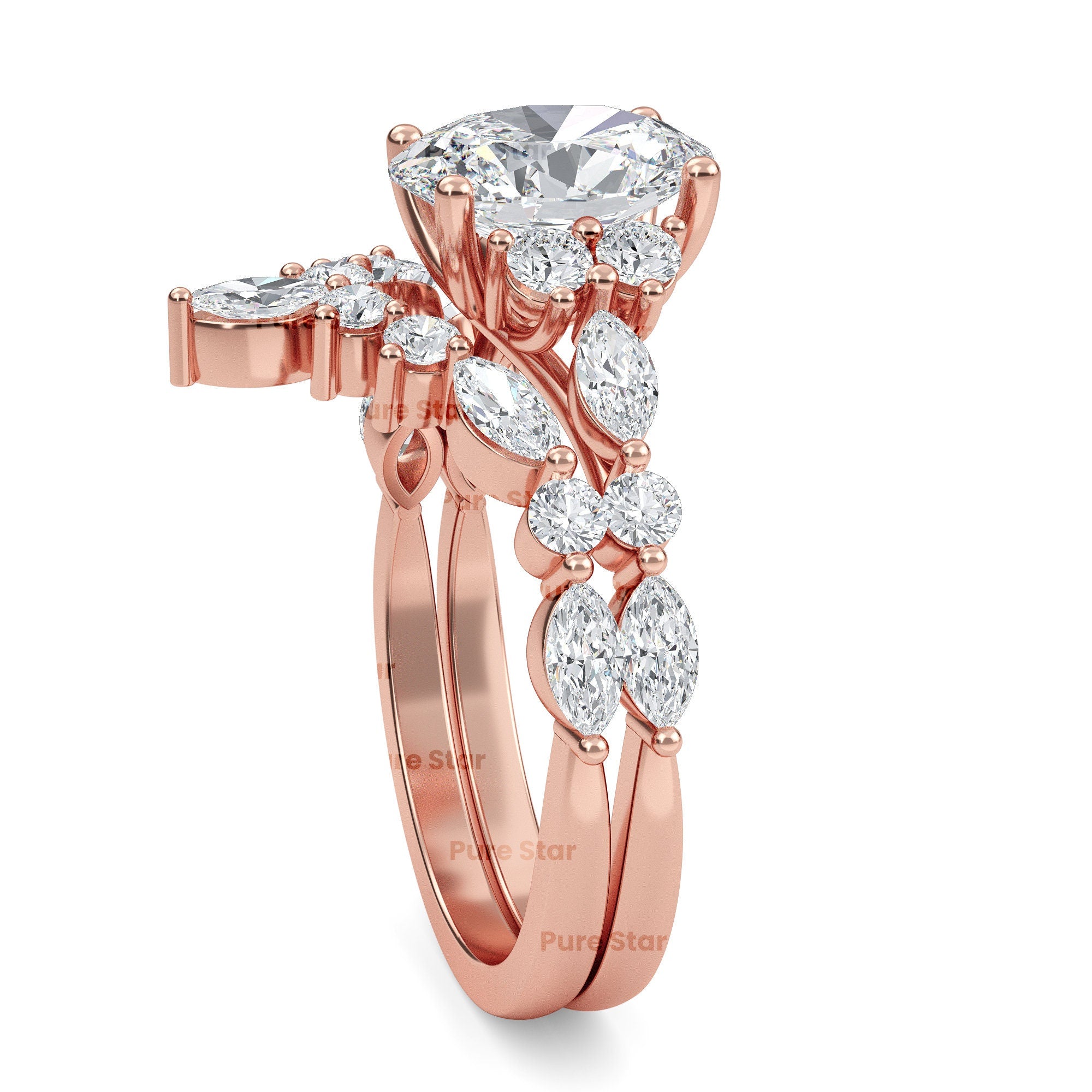 Oval Lab Grown Diamond Ring | Twist Setting CVD Oval Cut Engagement Ring | Luxury Anniversary Ring for Women