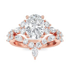 Oval Lab Grown Diamond Ring | Twist Setting CVD Oval Cut Engagement Ring | Luxury Anniversary Ring for Women
