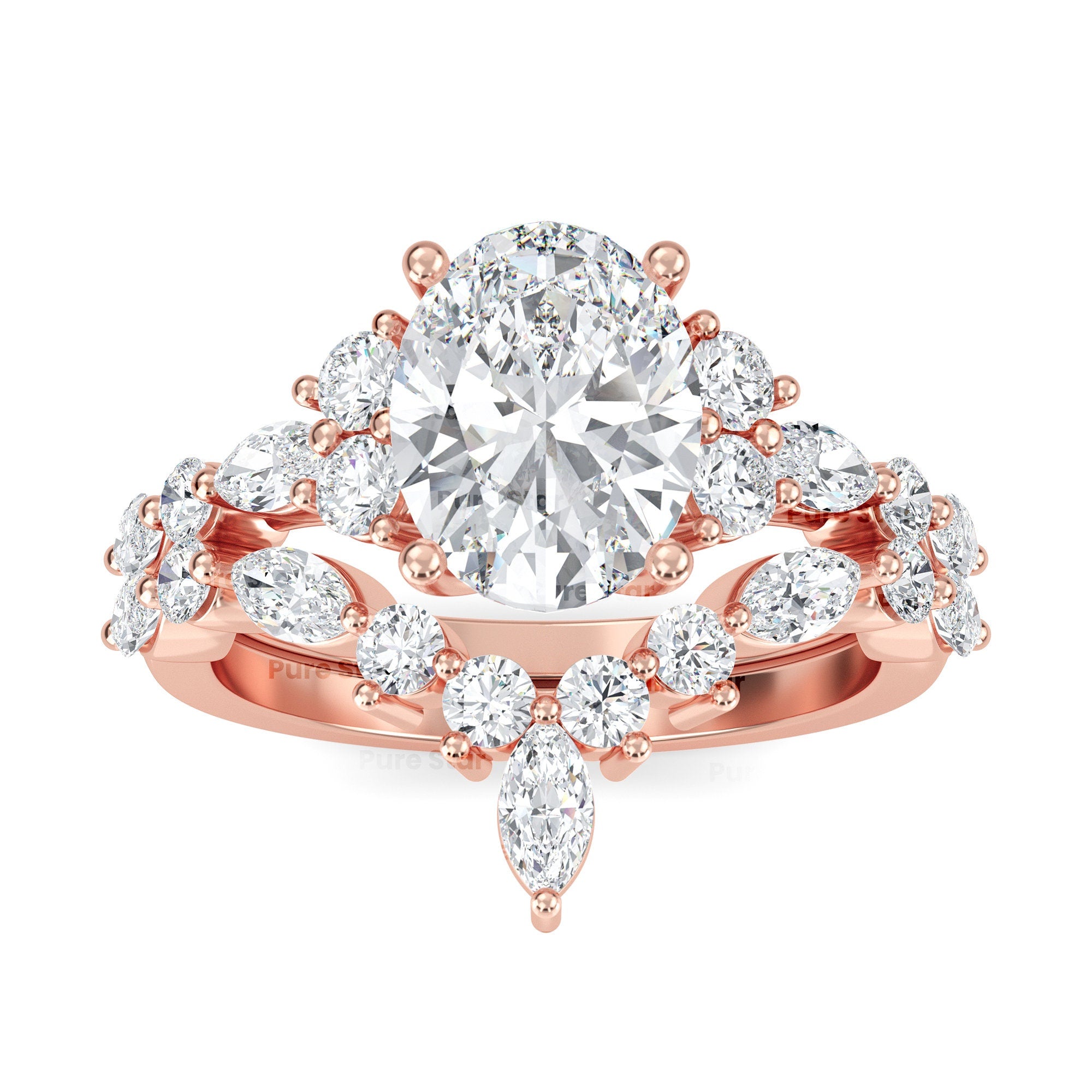 Oval Lab Grown Diamond Ring | Twist Setting CVD Oval Cut Engagement Ring | Luxury Anniversary Ring for Women