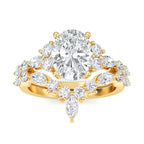 Oval Lab Grown Diamond Ring | Twist Setting CVD Oval Cut Engagement Ring | Luxury Anniversary Ring for Women