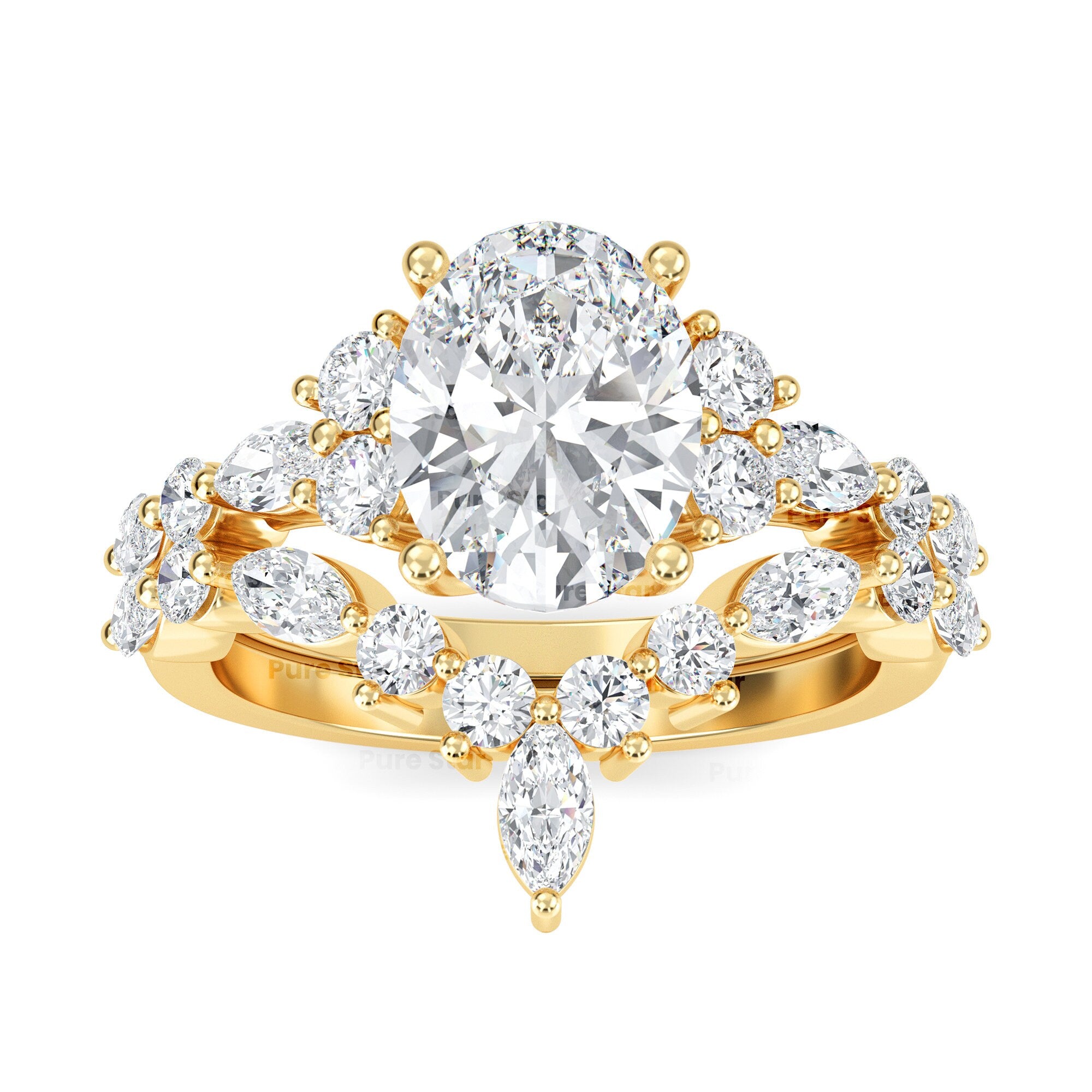 Oval Lab Grown Diamond Ring | Twist Setting CVD Oval Cut Engagement Ring | Luxury Anniversary Ring for Women