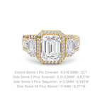 Emerald Cut Lab Diamond Eternity Band - Anniversary Bridal Ring