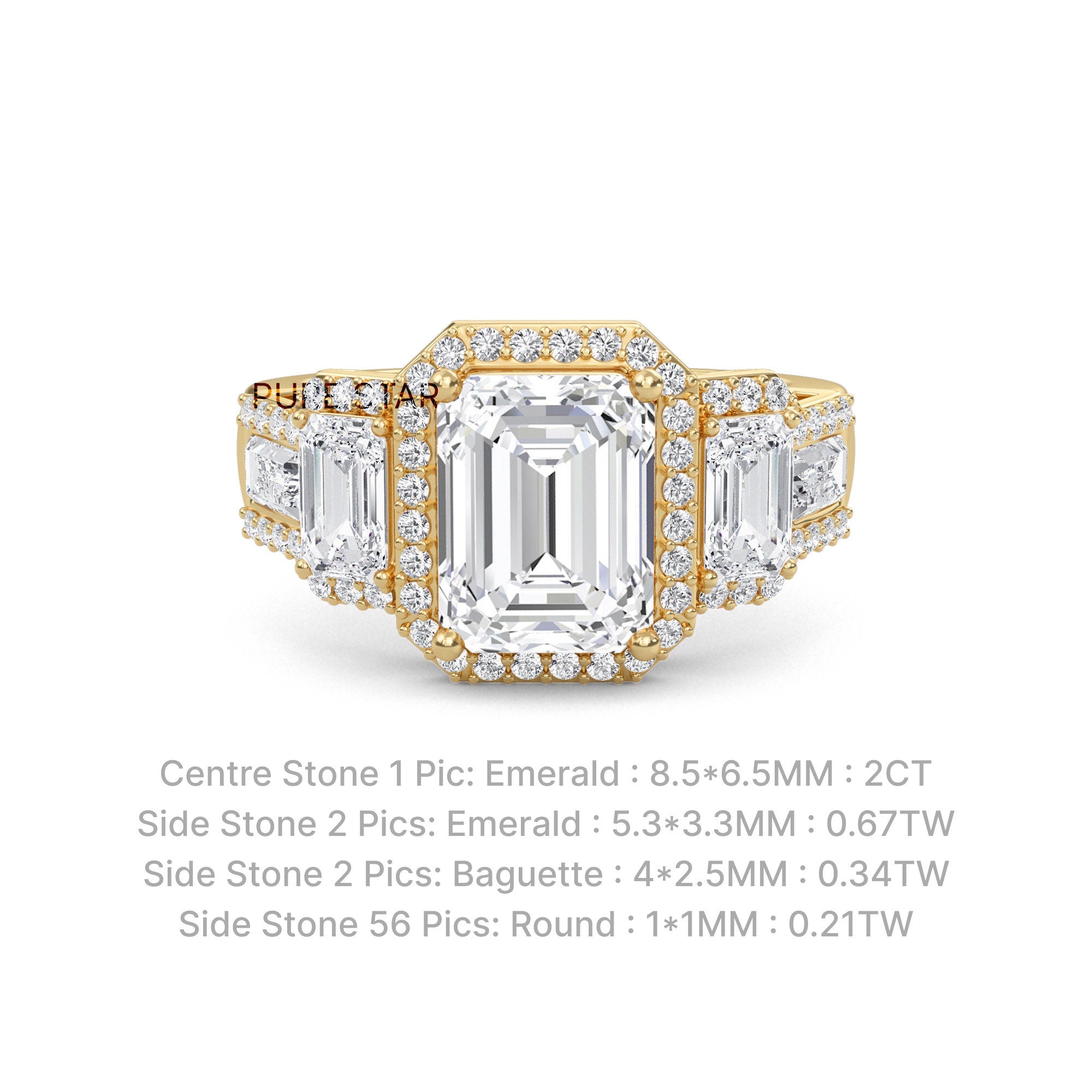 Emerald Cut Lab Diamond Eternity Band - Anniversary Bridal Ring