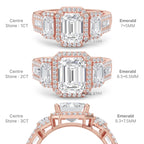 Emerald Cut Lab Diamond Eternity Band - Anniversary Bridal Ring