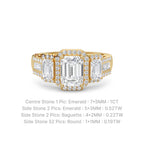 Emerald Cut Lab Diamond Eternity Band - Anniversary Bridal Ring