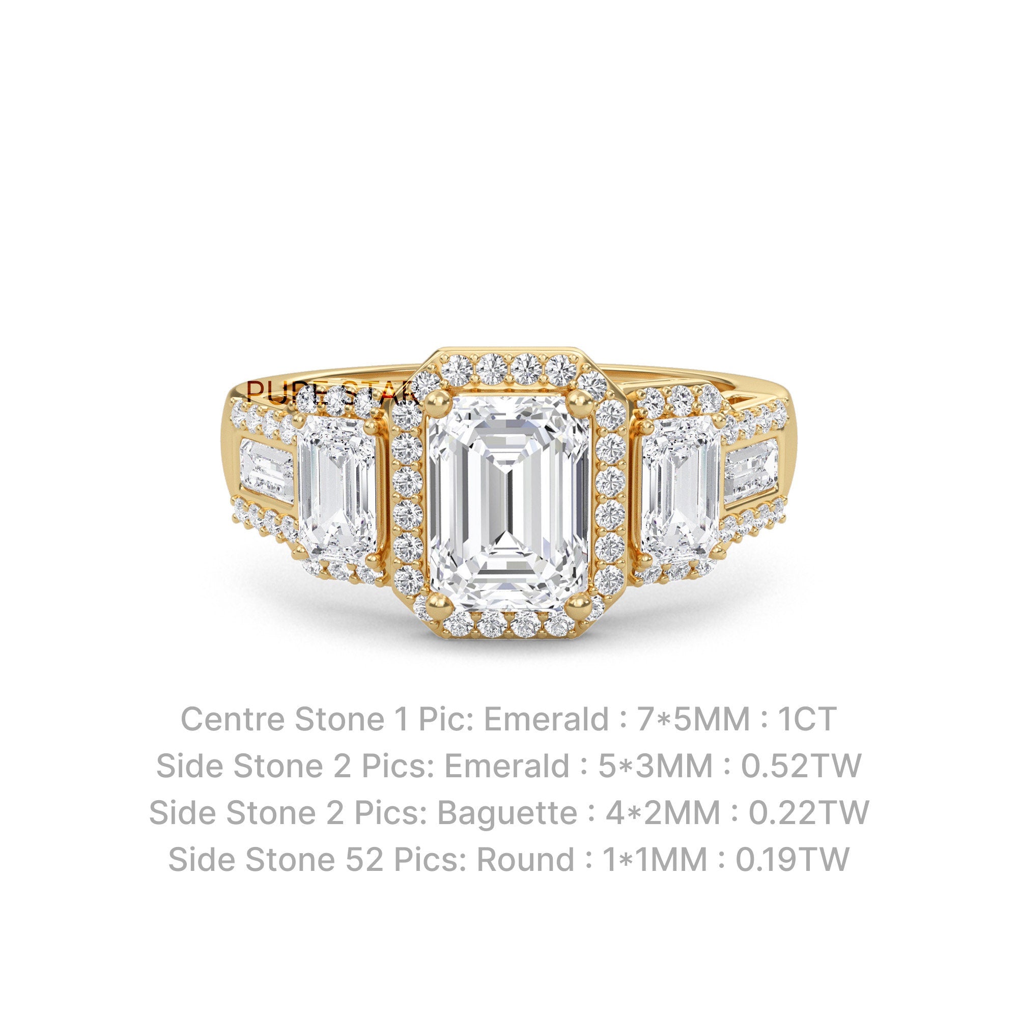 Emerald Cut Lab Diamond Eternity Band - Anniversary Bridal Ring