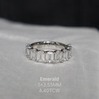 Lab Grown Diamond Eternity Band: White Gold, Emerald Cut