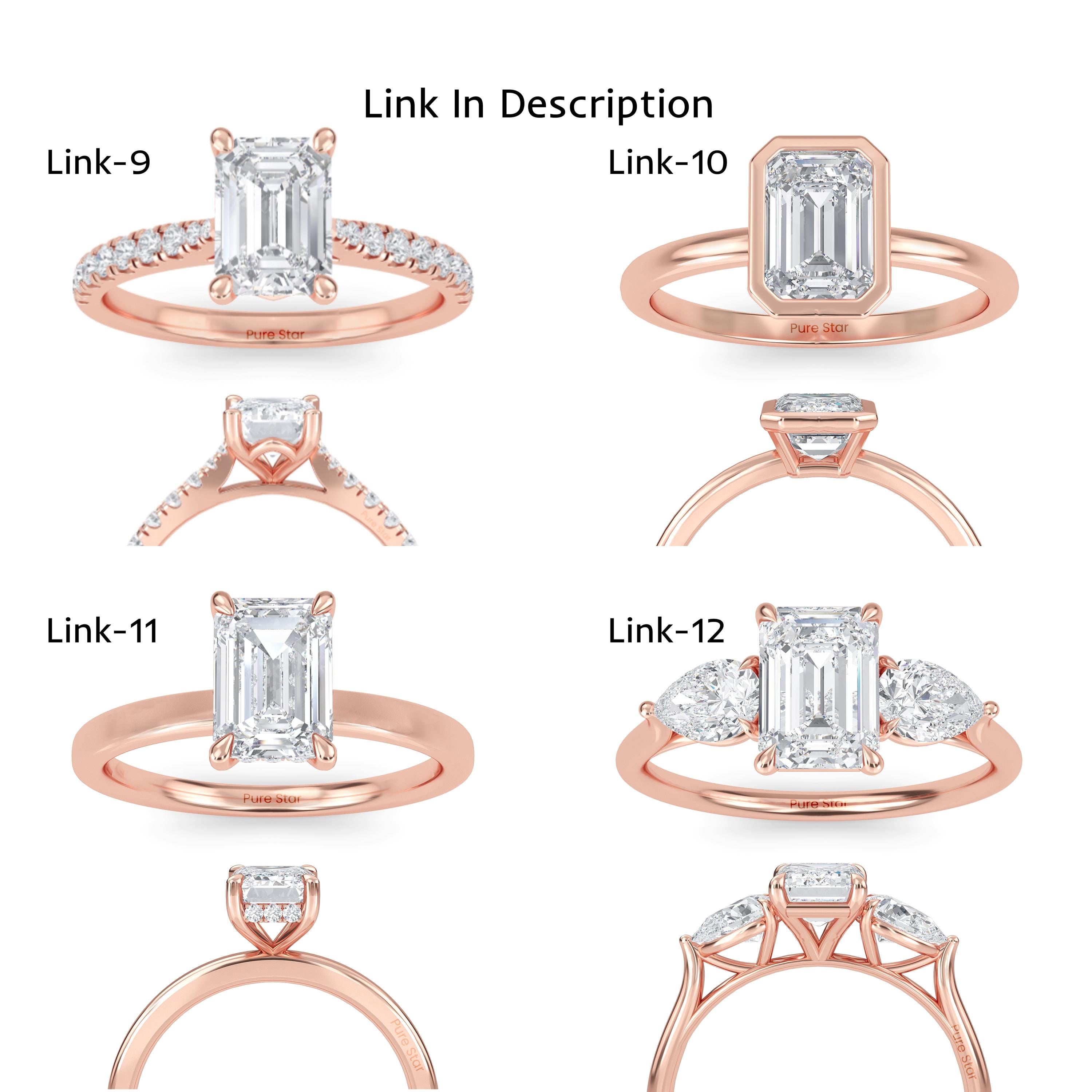 IGI Certified Emerald Cut Lab Grown Diamond Wedding Band, Bezel Set Lab Diamond Band, Anniversary Band, Full Eternity Stackable Bridal Band