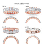IGI Certified Emerald Cut Lab Grown Diamond Wedding Band, Bezel Set Lab Diamond Band, Anniversary Band, Full Eternity Stackable Bridal Band