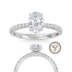 Oval Lab Grown Diamond Engagement Ring Oval Lab Diamond Anniversary Ring Oval Brilliant Lab Diamond Ring Oval Accent Proposal Ring for Her