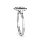 Princess Cut Bezel Diamond Ring Lab Grown Engagement Ring IGI Certified Solitaire Ring Gold Ring Elegant Gift for Her
