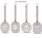 Oval Cut Lab Grown Diamond Stud Earrings, 0.50CT to 4.00CT Halo Earrings, Wedding Earrings, Certified Diamond Earrings, Screw back Earrings