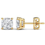 Cushion Lab Grown Diamond Stud Earrings, Cushion Diamond Studs, 0.5-4.0CT Cushion Earrings, Anniversary Gift for Women, Wedding Earrings